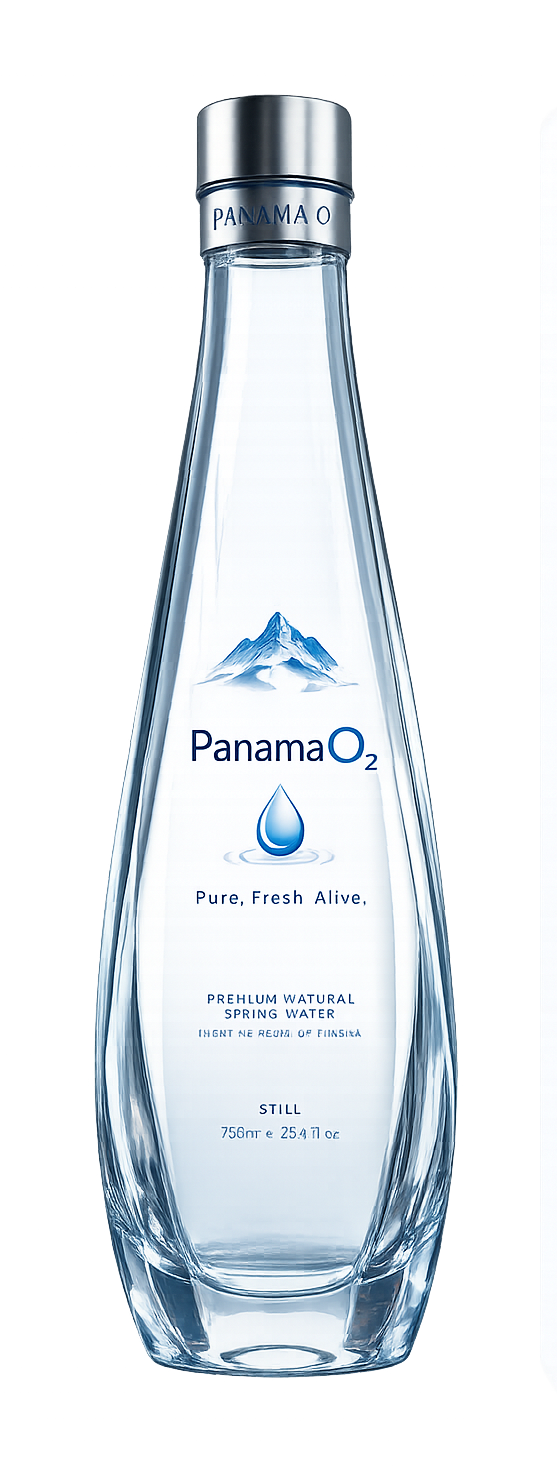 PanamaO₂ consumer premium natural spring water bottle